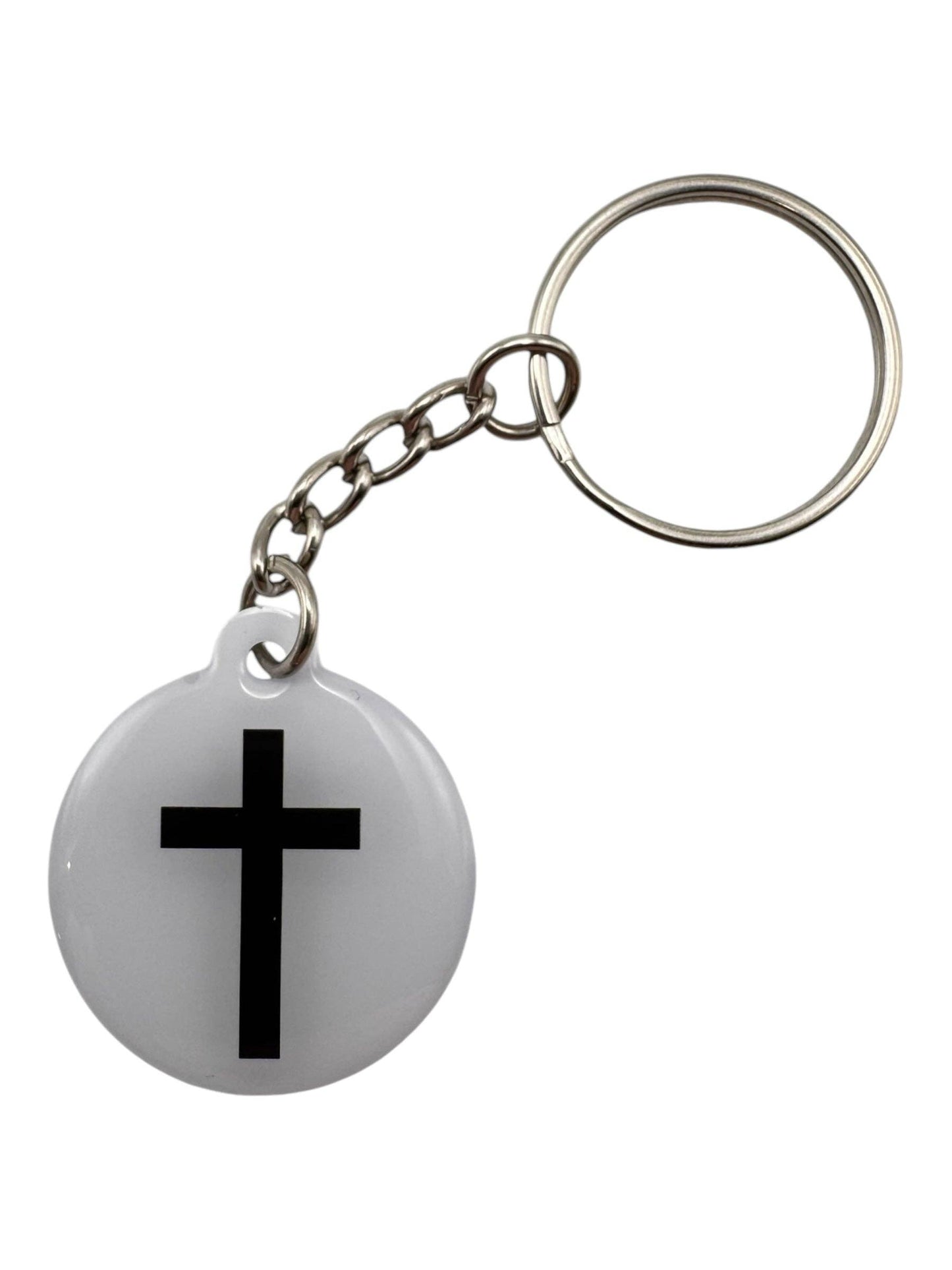 Versible Tap To Pray™ Keychain | White/Cross