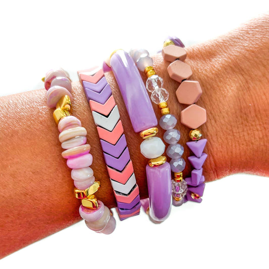Cotton Candy Bracelet Stack
