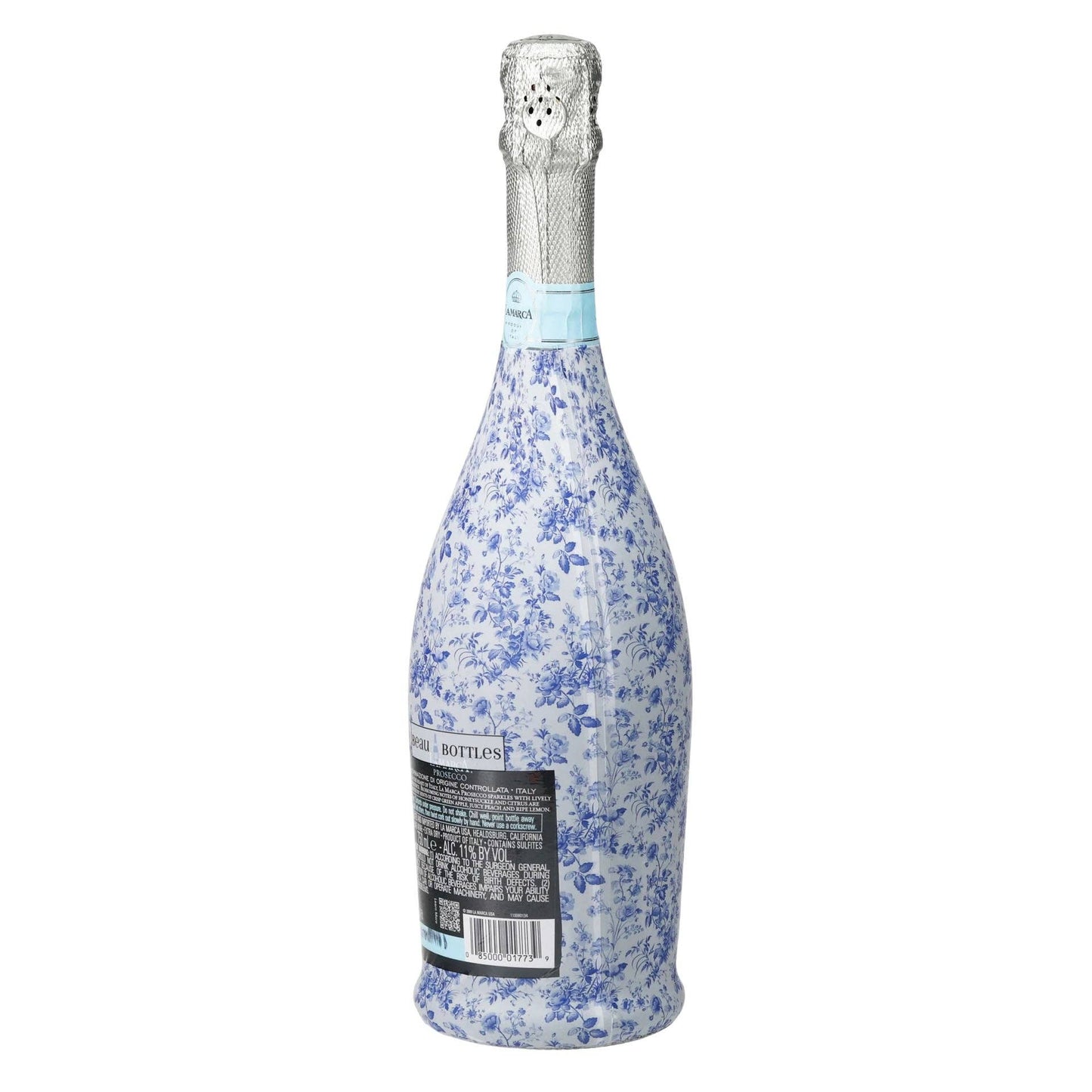 Beau Bottles Wrap | Grand-millenial Blue Floral