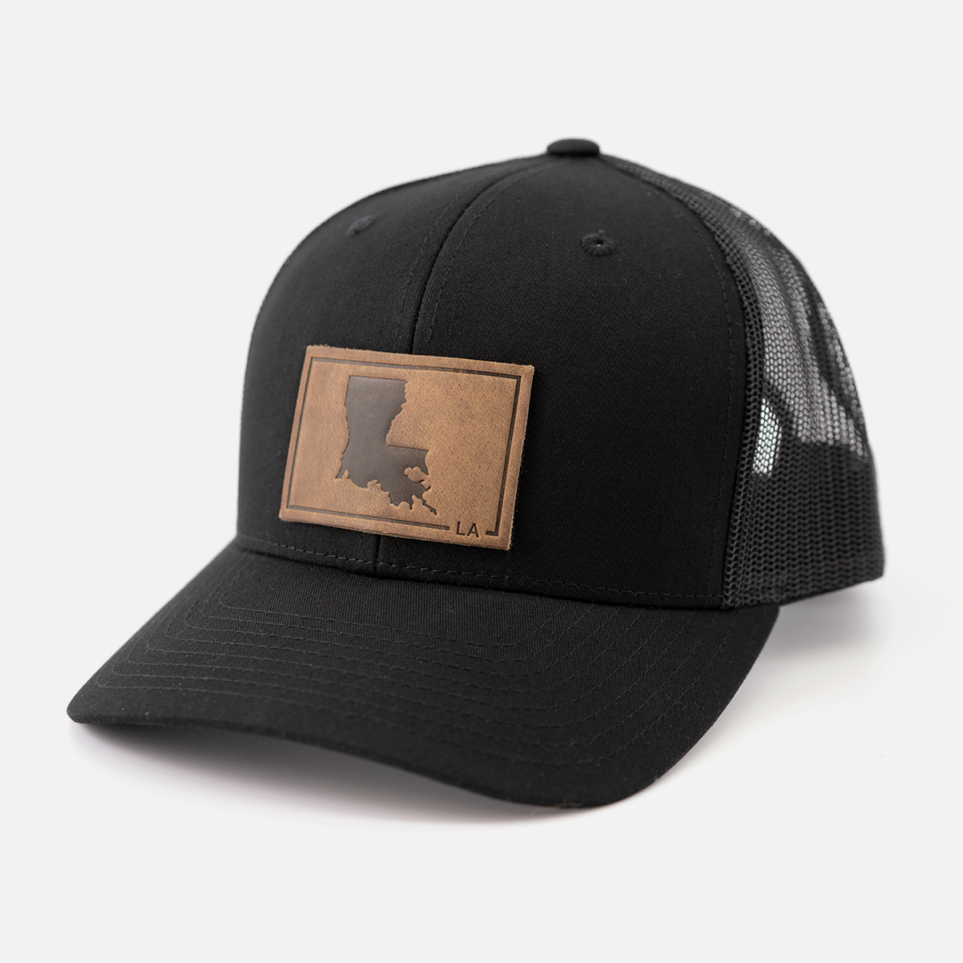 Leather Patch Louisiana Hat| Charcoal