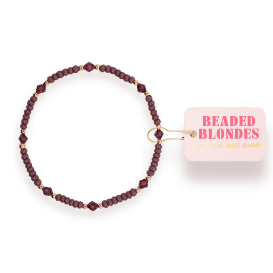Eleanor Bracelet Plum | Standard 6.75”