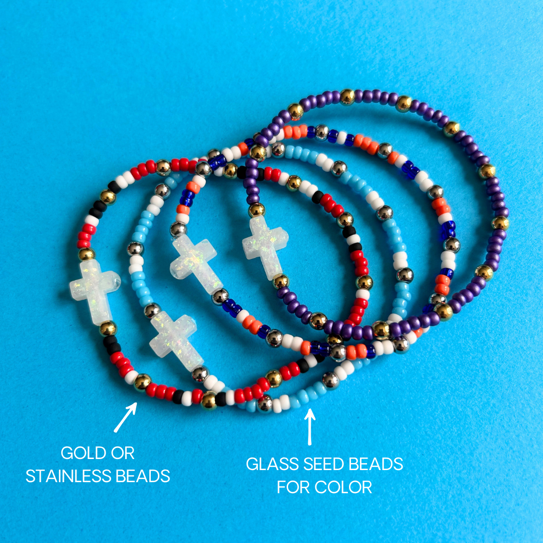 Holy Water Bracelet | Gameday Purple/Yellow