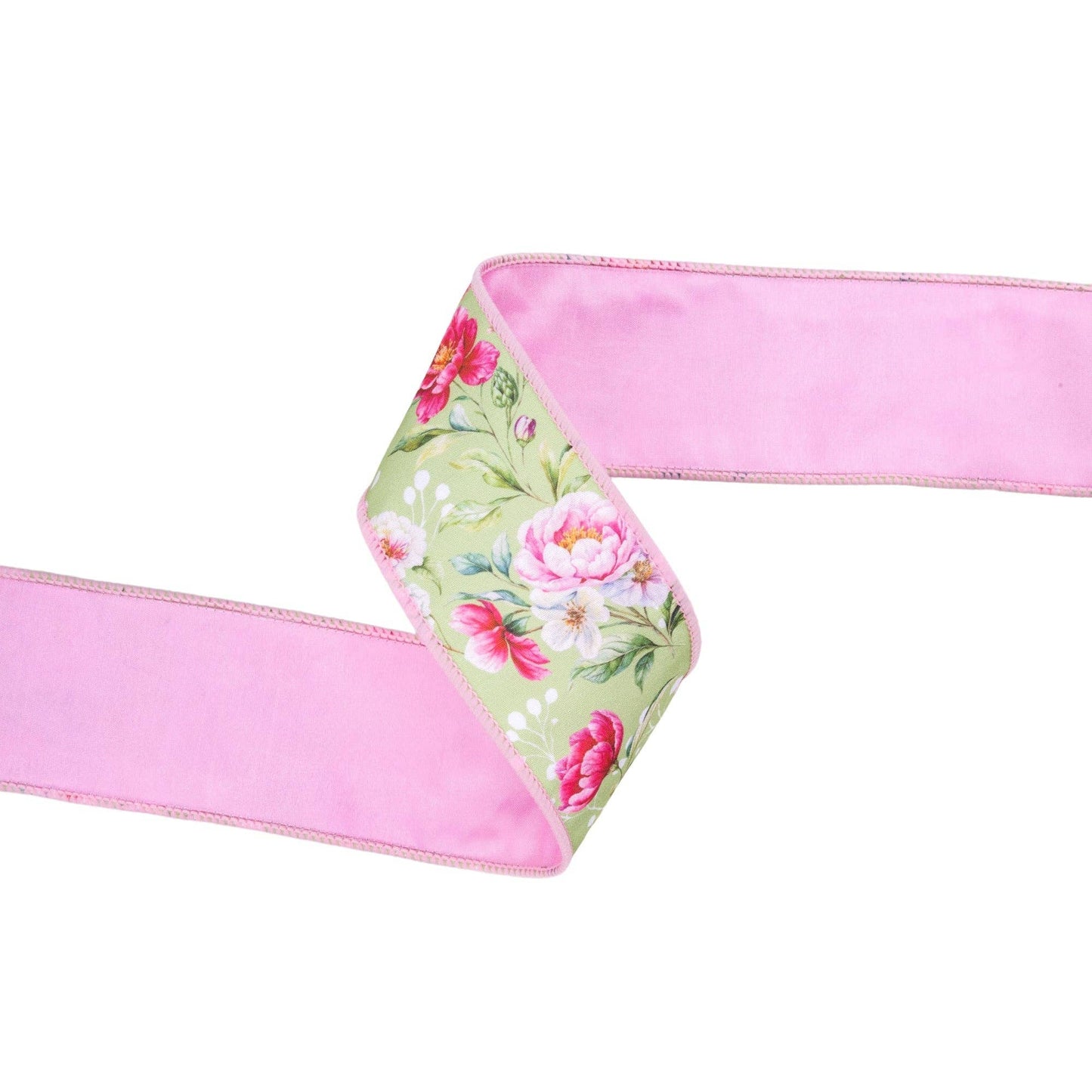 2.5" Wired Ribbon | Rose Blooms