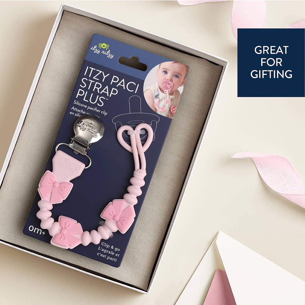 Paci Strap Plus™ | Pink Bows