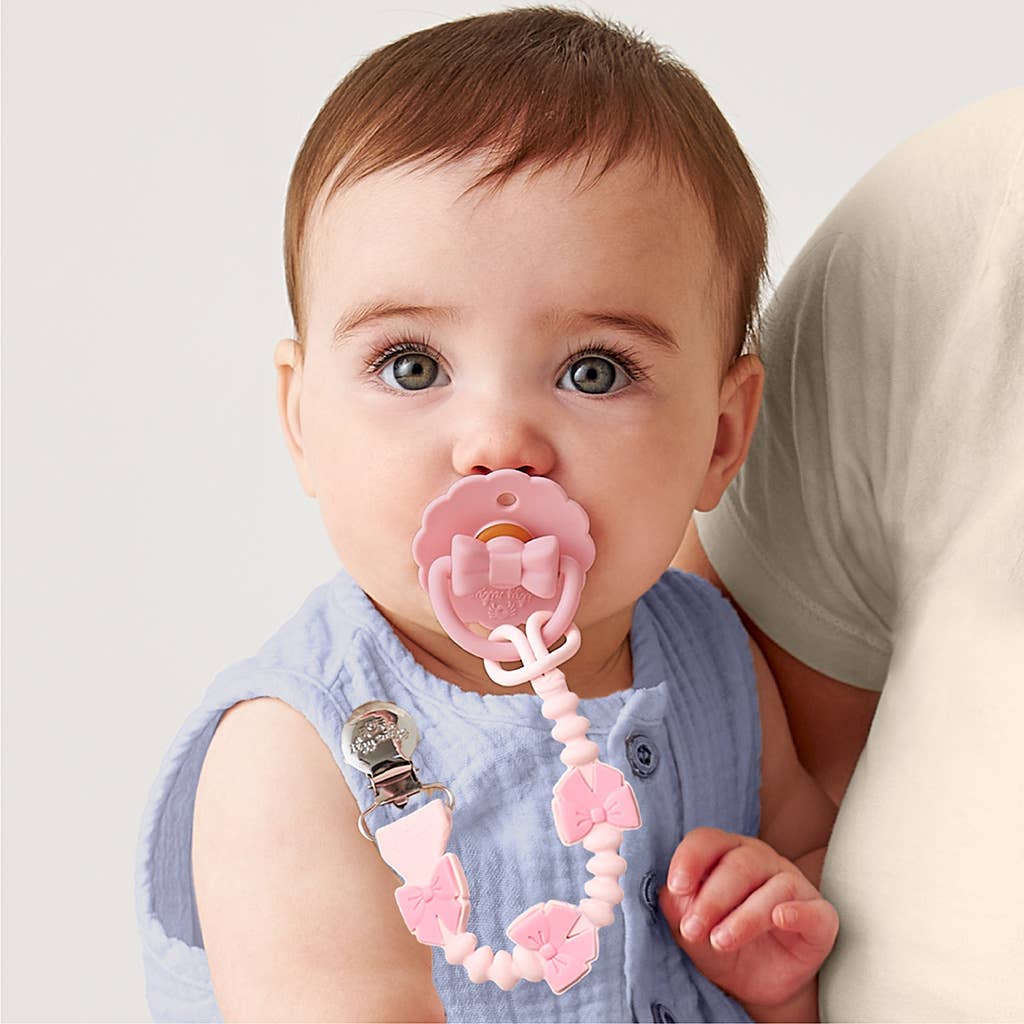 Paci Strap Plus™ | Pink Bows
