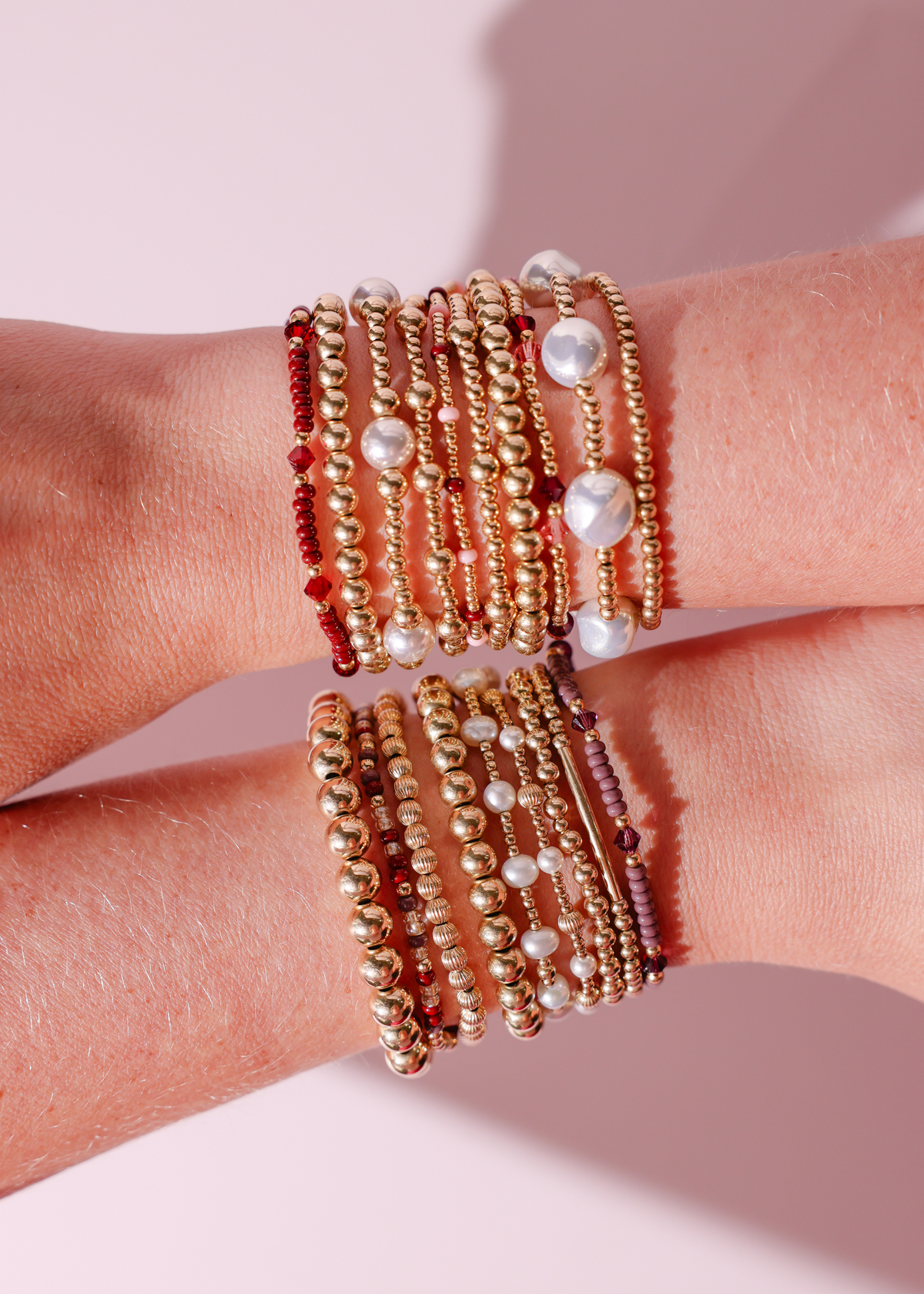Eleanor Bracelet Burgundy | Extended 7.25”