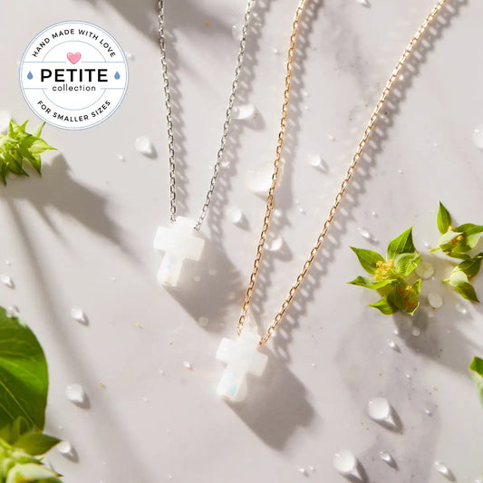 Holy Water Cross Necklace | Petite Silver