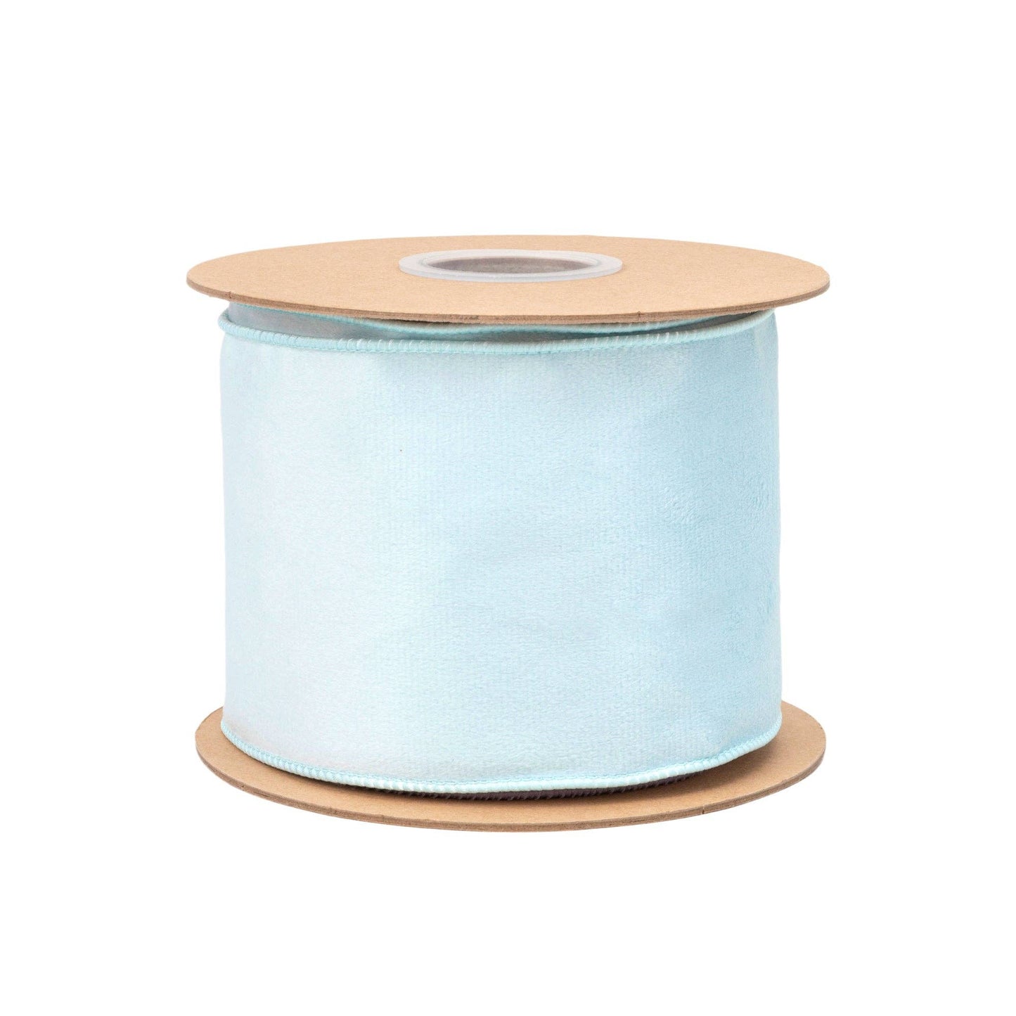 4" Reversible Classic Velvet Wired Ribbon | Baby Blue