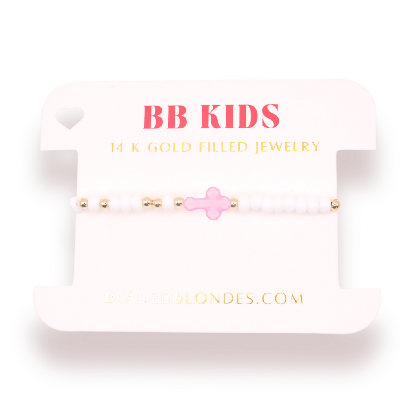 Pink Cross Sprinkle Bracelet | Kids Size