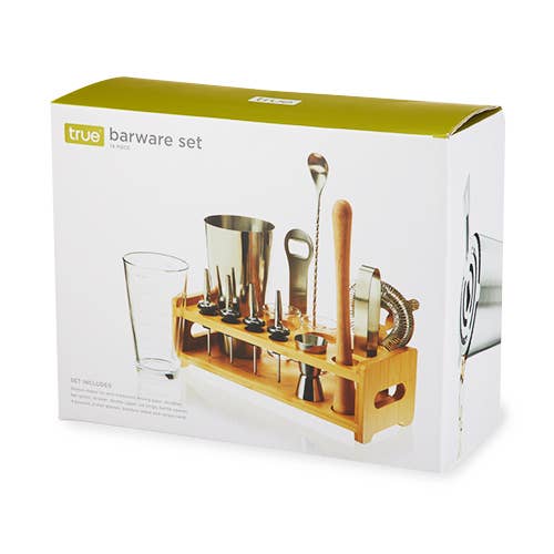 Ultimate Essential Bar Tool Set w/ Wooden Stand