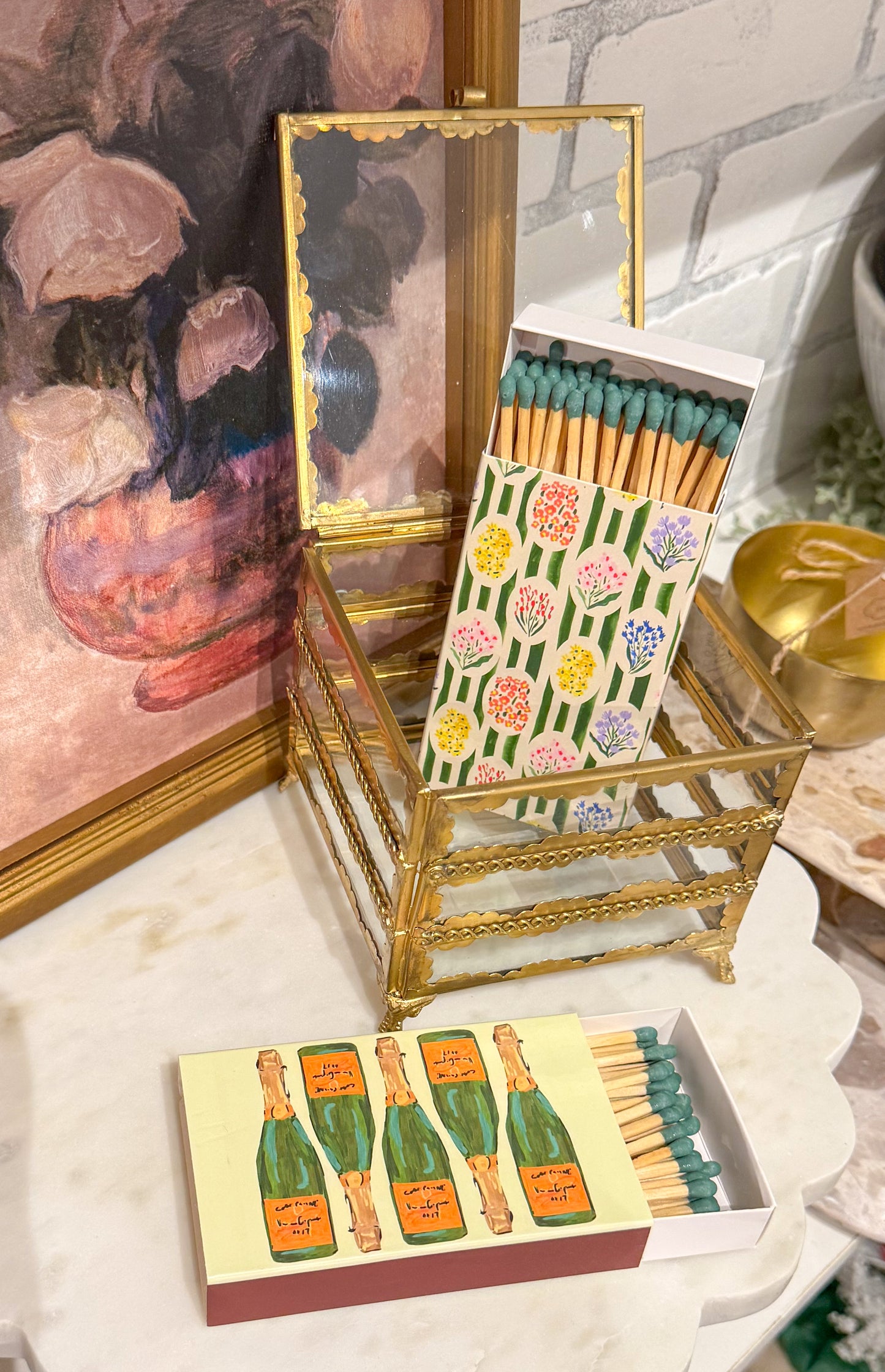 Flower Stripe Matchbox