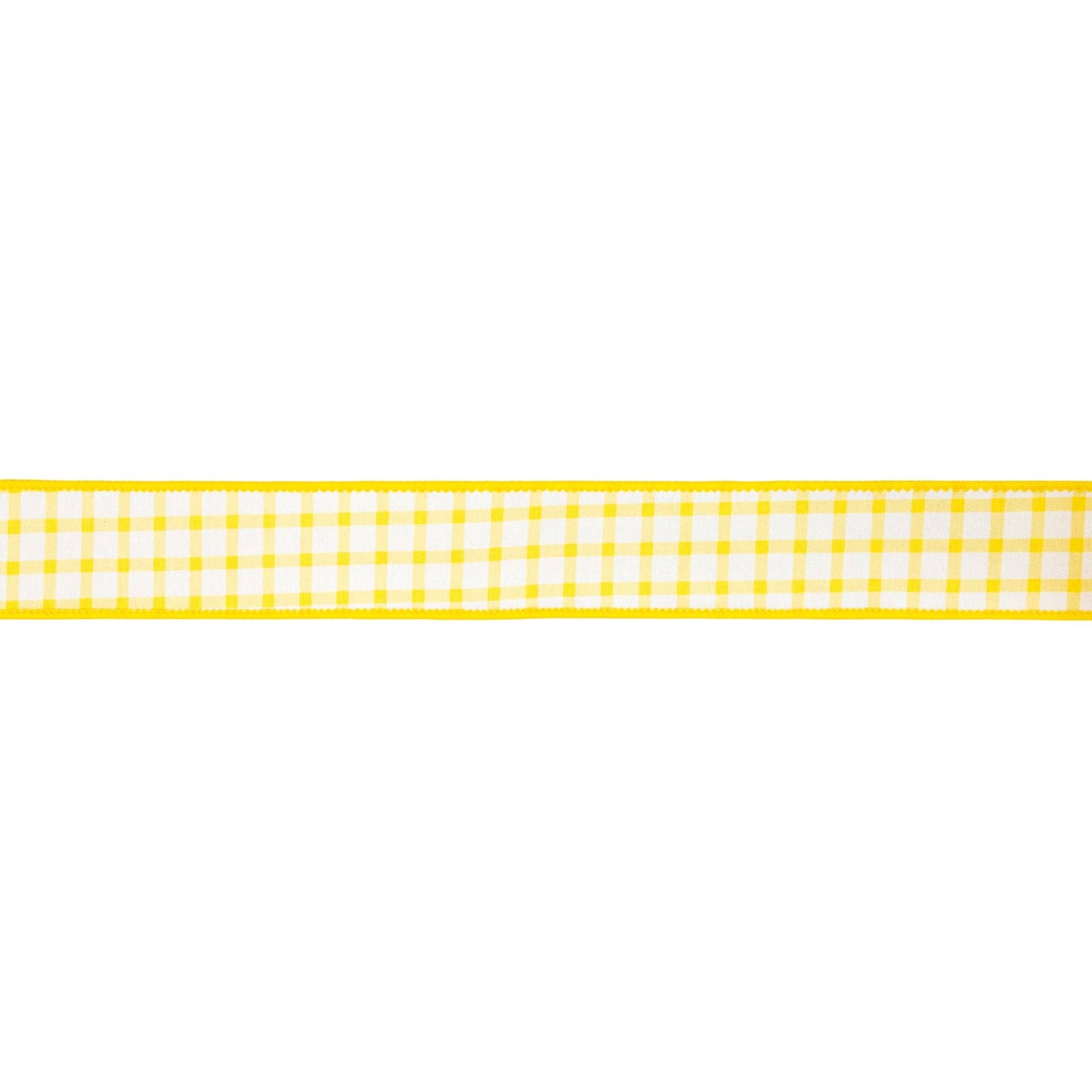 1.5" Wired Ribbon | Yellow/White Check