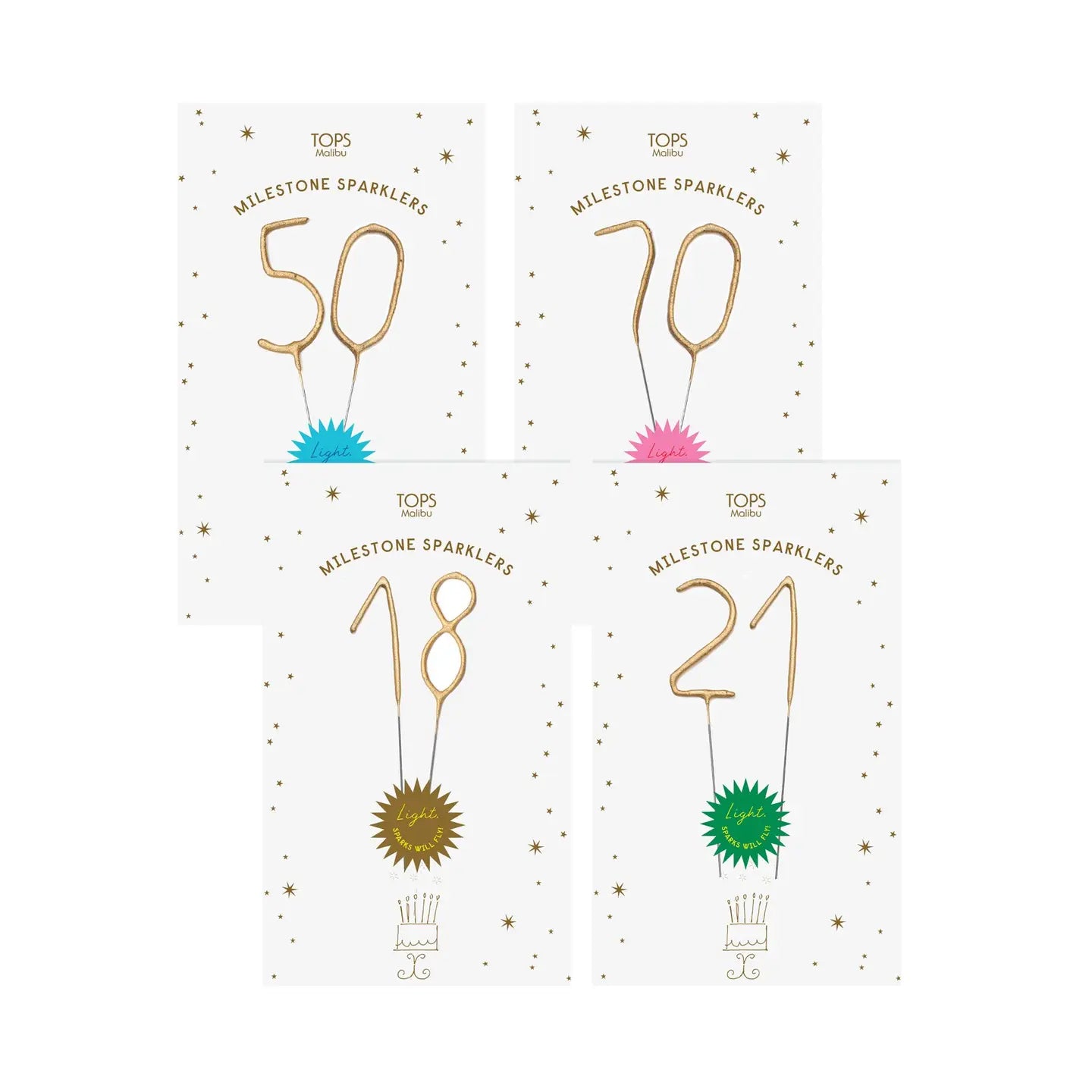 Mini 4" Gold Milestone Sparkler