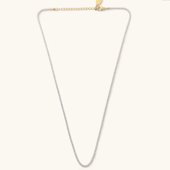 Micro Tennis Necklace | Gold