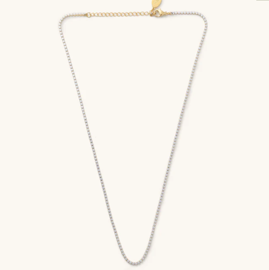 Micro Tennis Necklace | Gold