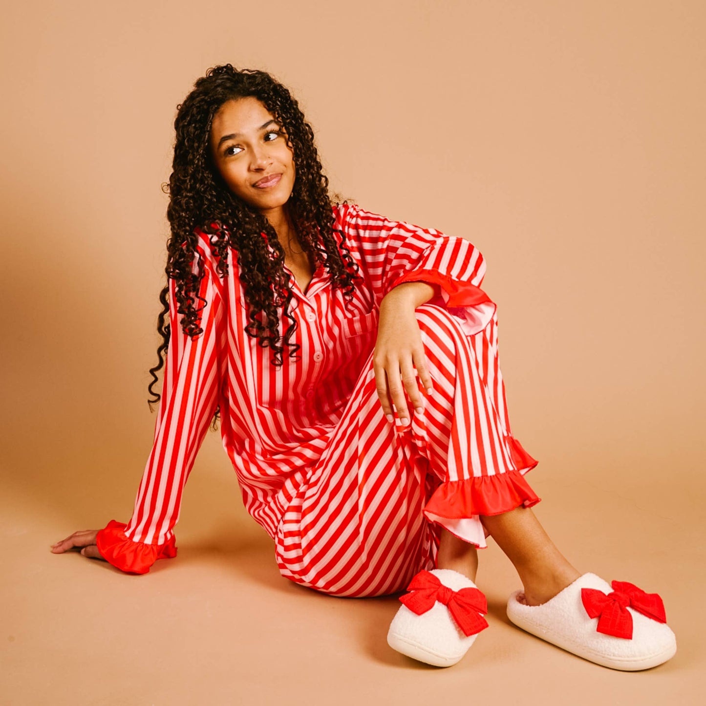Sweet Dreams Pajama Pants Set | Peppermint Stripes
