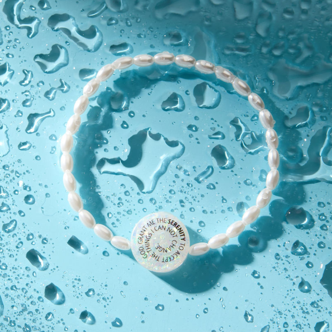 Holy Water Serenity Prayer Bracelet | Stainless Steel