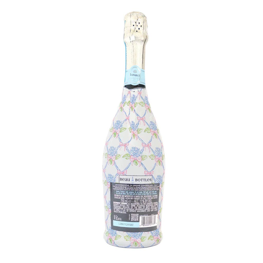 Beau Bottles Wrap | Hydrangea Lattice