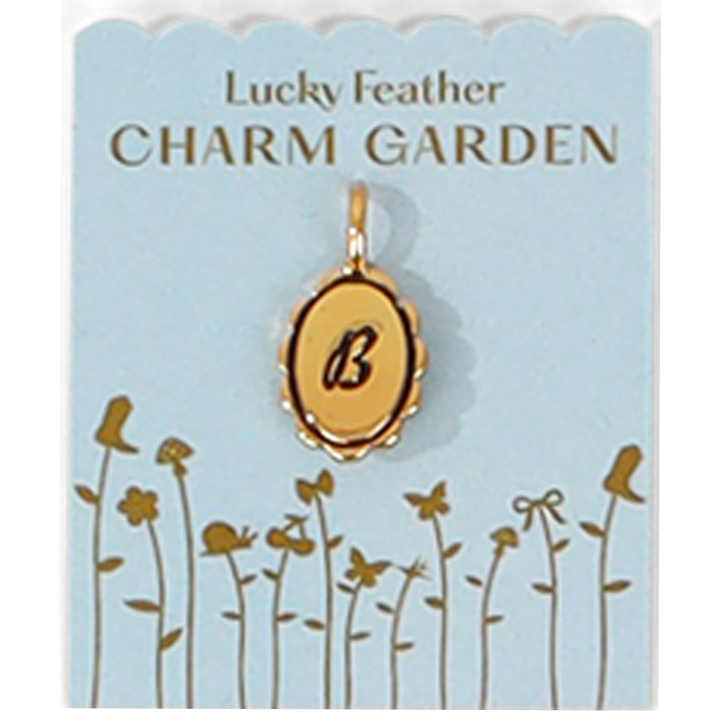 Charm Garden Scalloped Initial Charm | Gold B