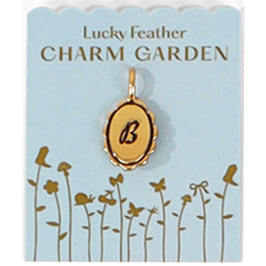 Charm Garden Scalloped Initial Charm | Gold B