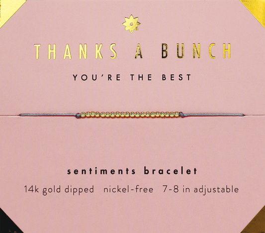 Sentiments Bracelet GOLD | Thanks