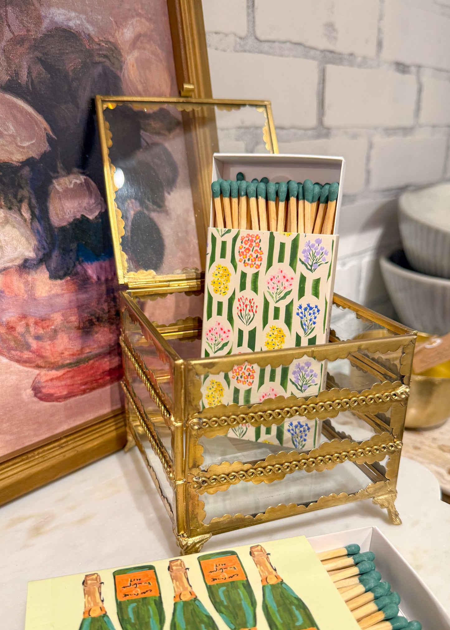 Flower Stripe Matchbox