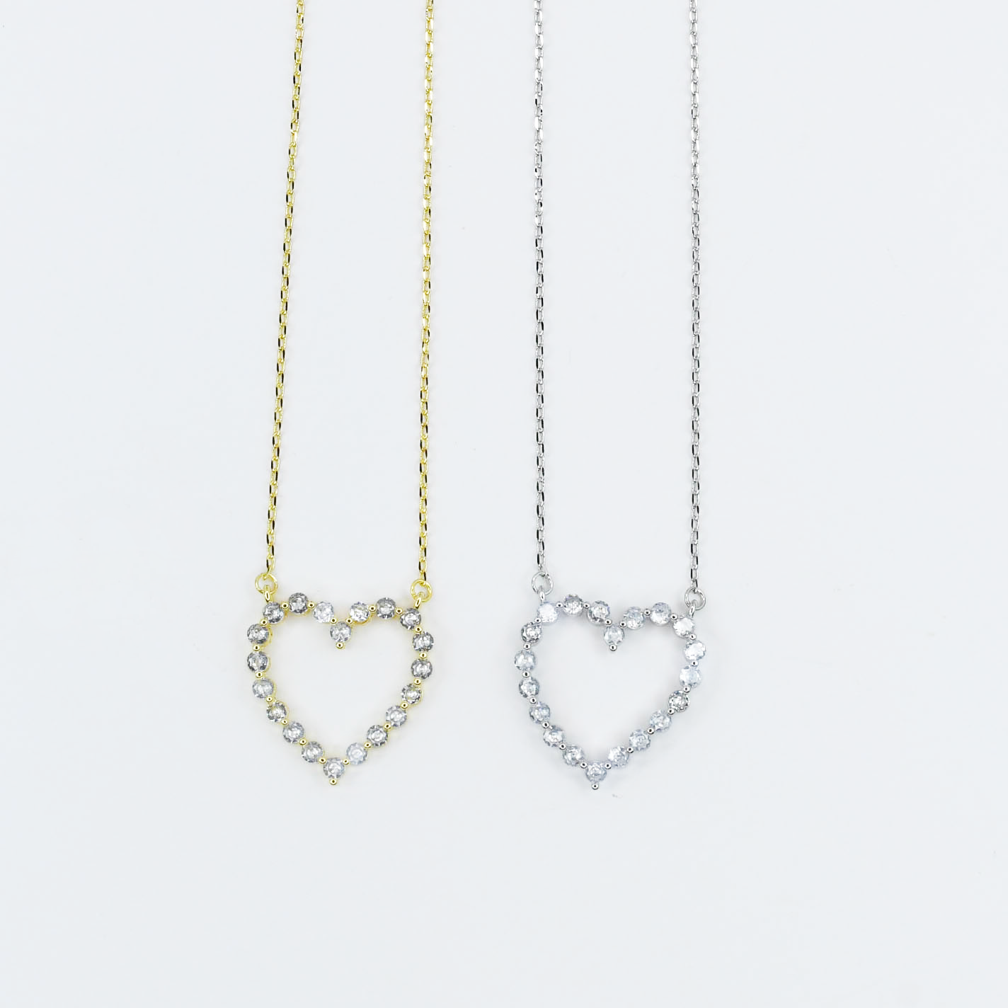 Sparkle Heart Necklace | Gold