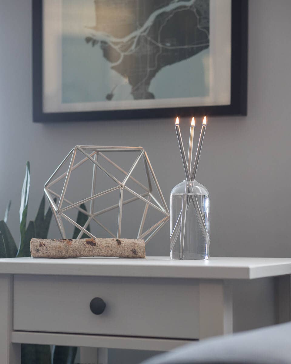 Silver Everlasting Candle