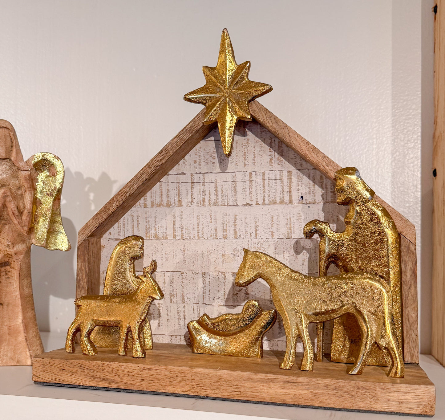 Wood Nativity Scene