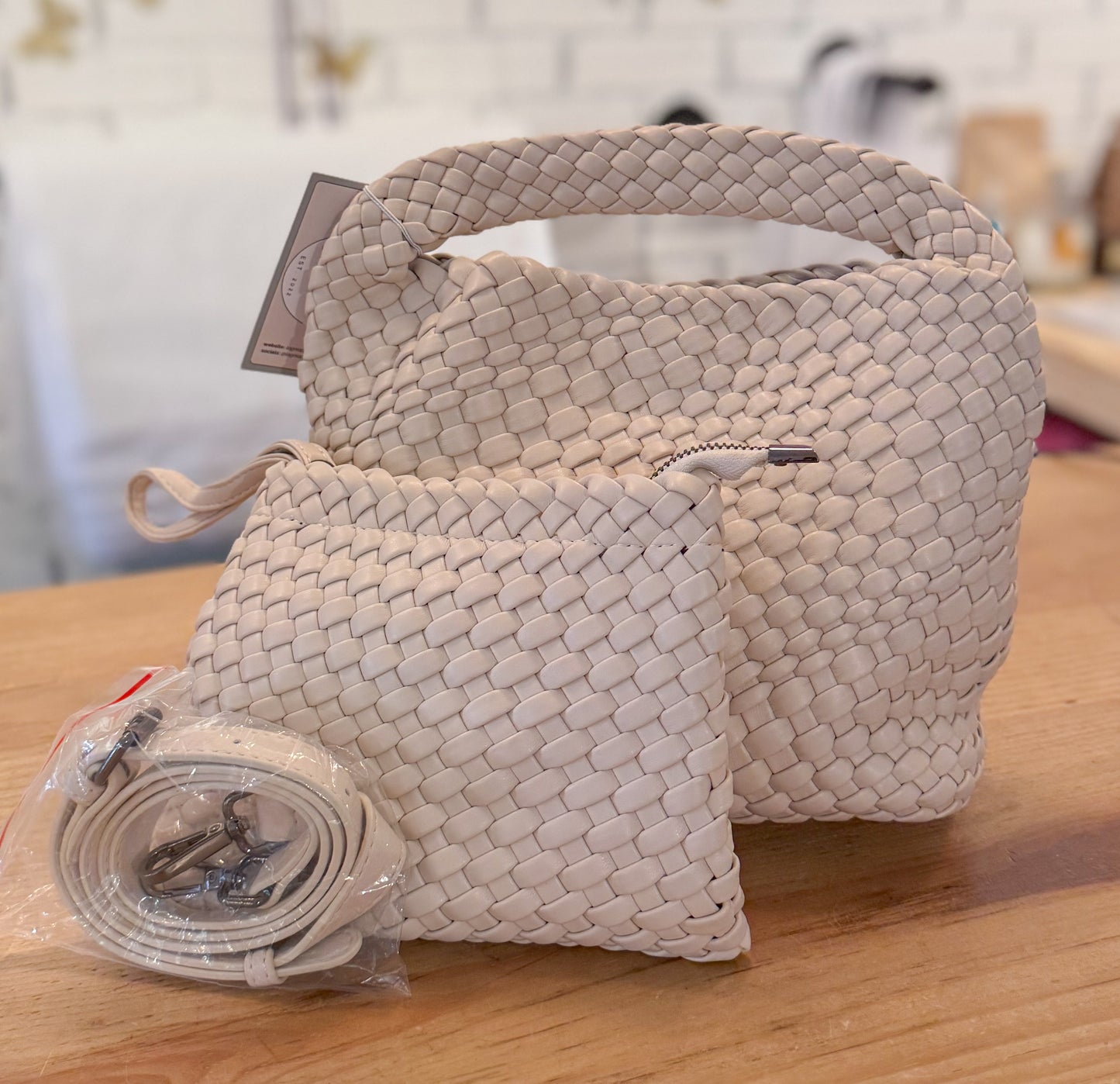 Woven Leather Crossbody Bag | Medium
