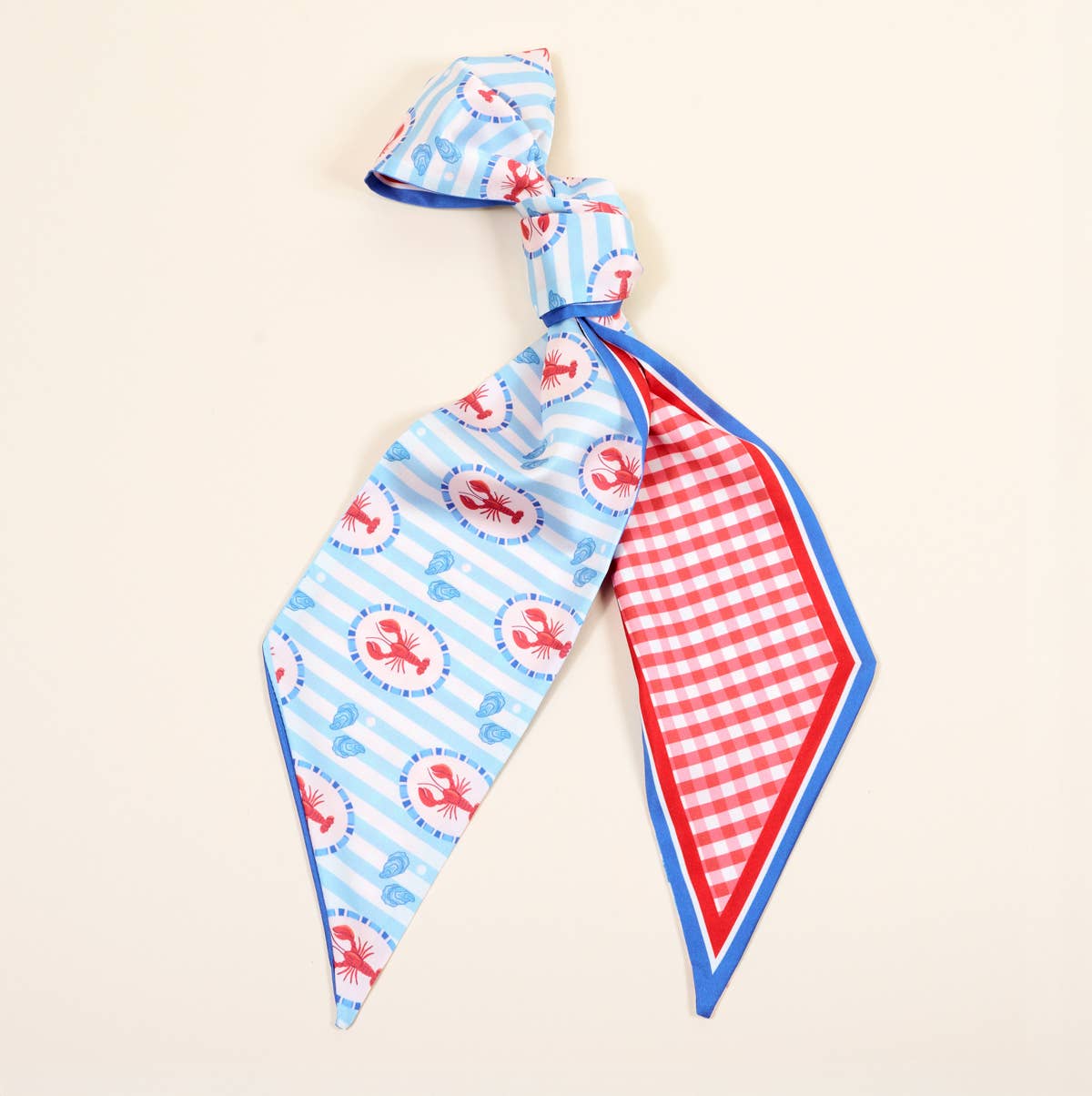 Twirl & Tie Scarf | lobster/gingham