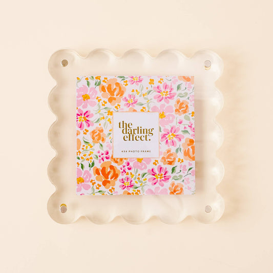 Square Scalloped Acrylic Frame | Clear