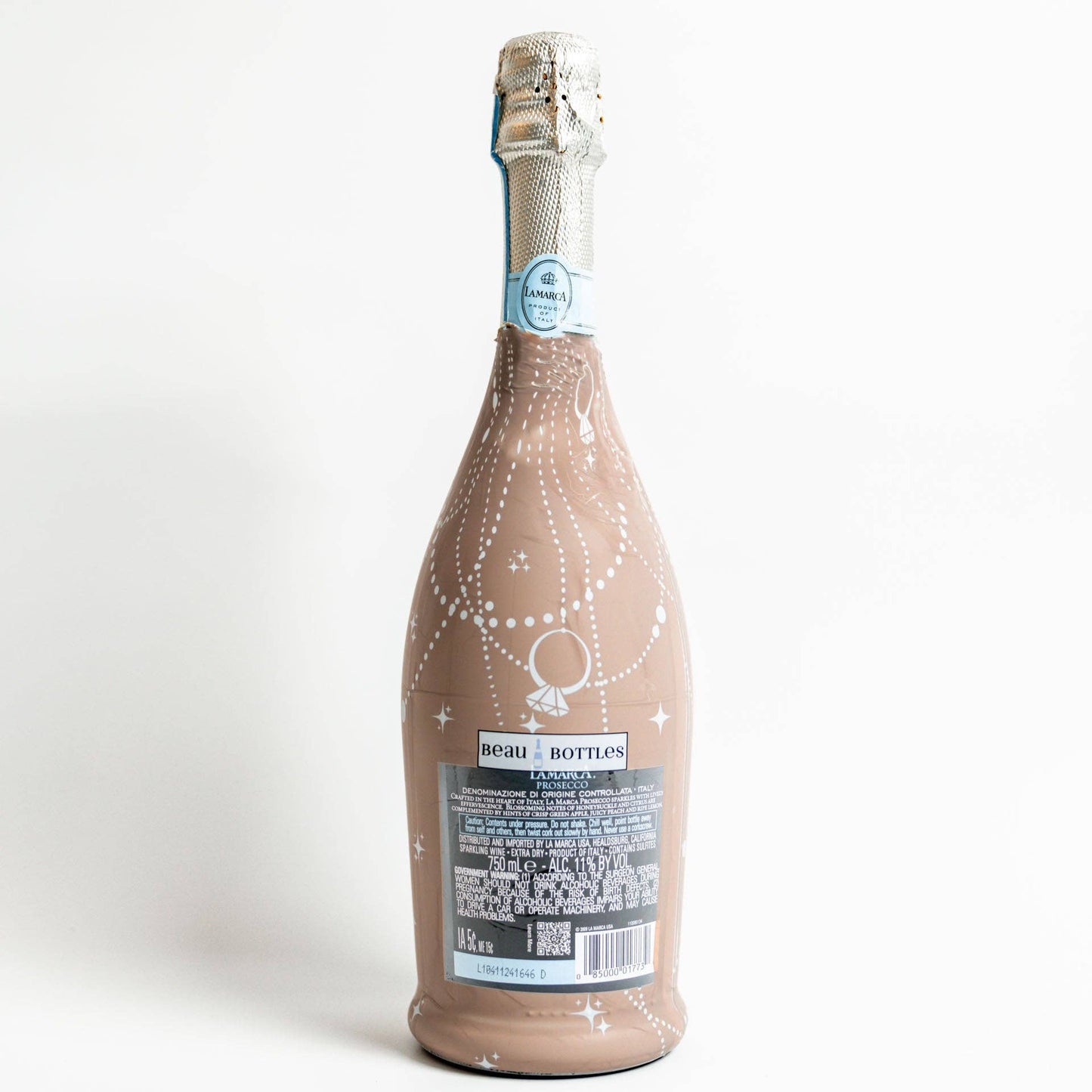 Beau Bottles Wrap | Taupe Pearls and Prosecco