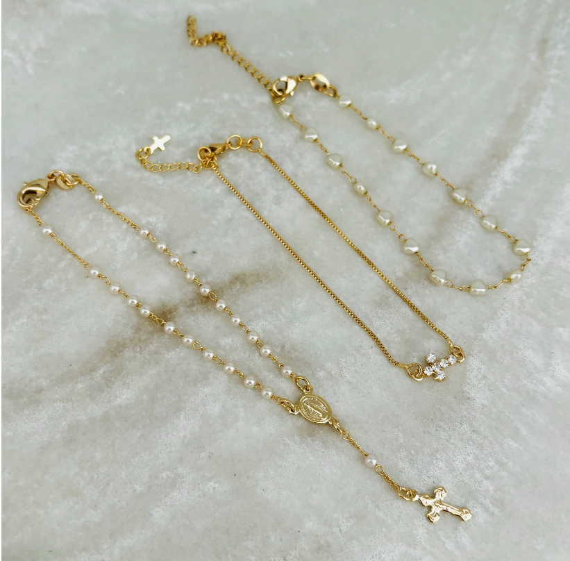 Gold Rosary Bracelet