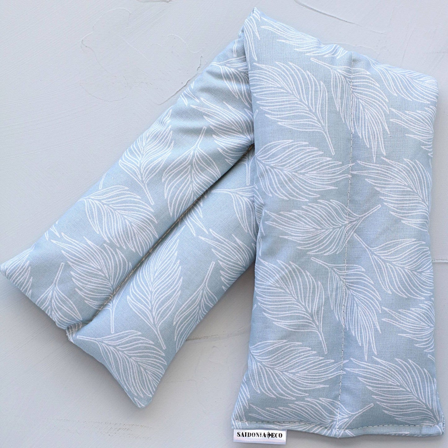 Heating Cooling Neck & Body Weighted Wrap | Powder Blue Foliage