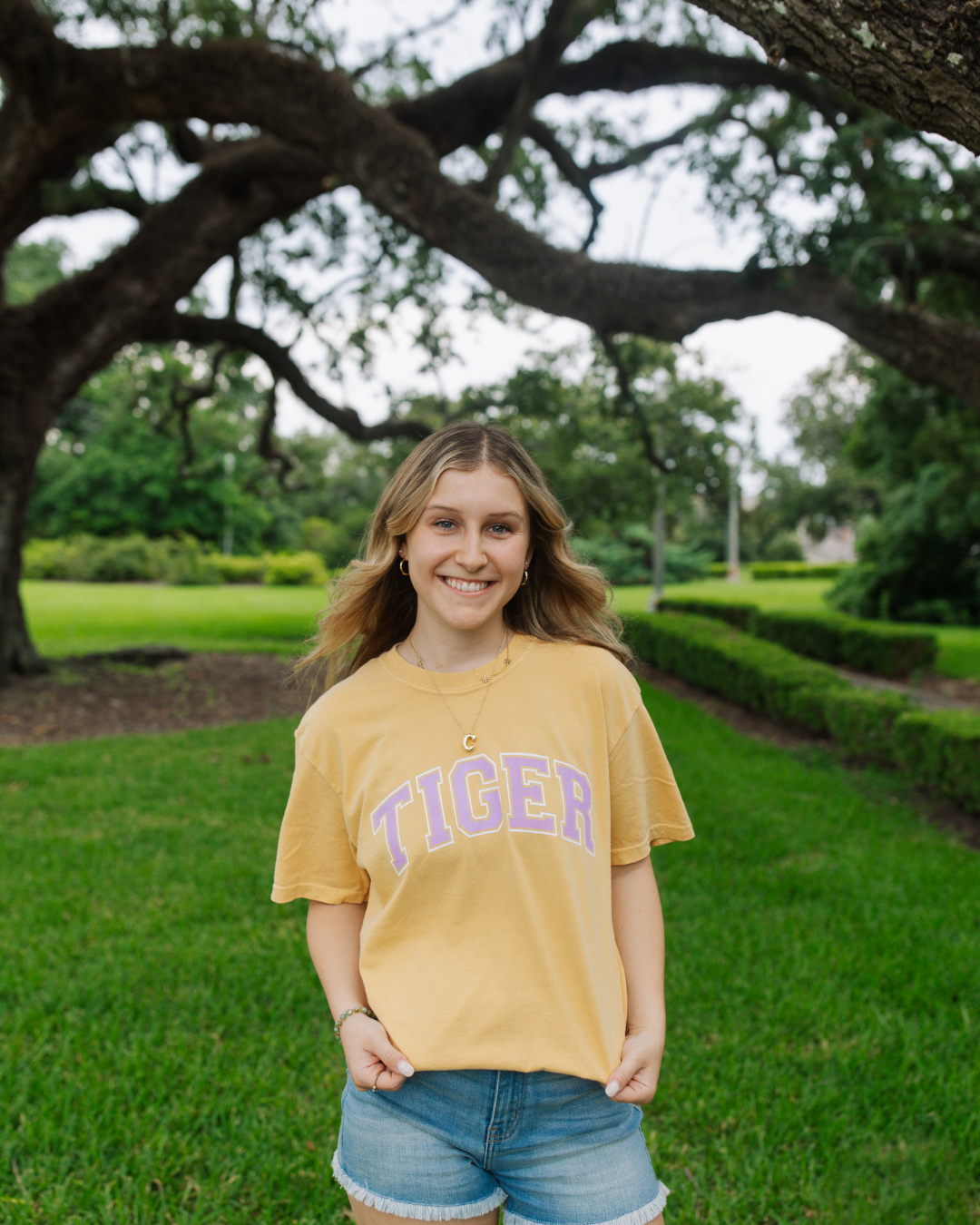 Tiger Block T-Shirt | Warm Yellow