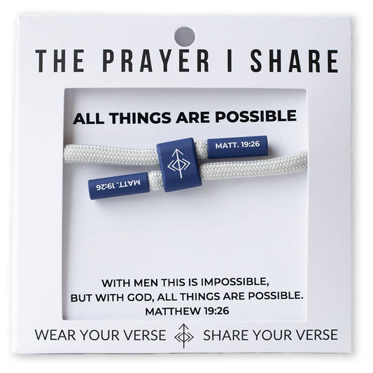 The Prayer I Share Cord Bracelet | ALL THINGS POSSIBLE