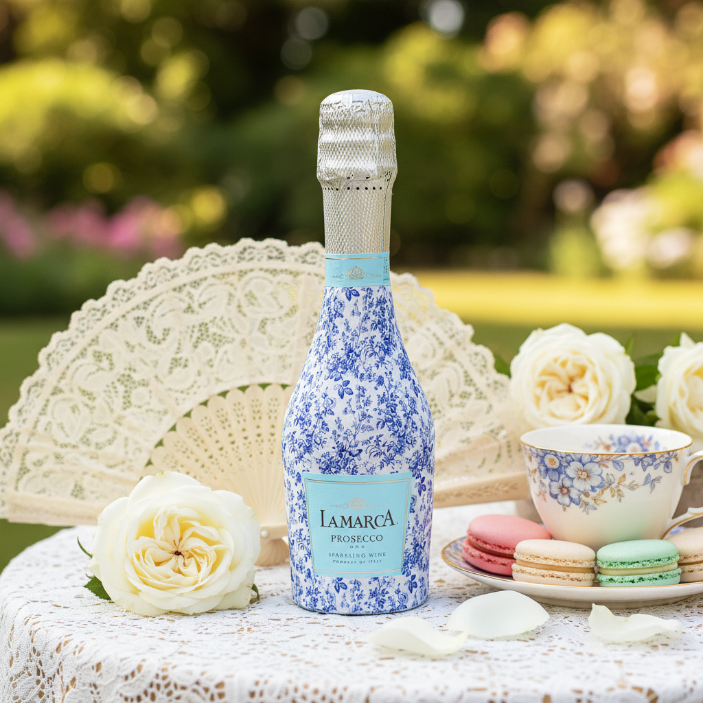 Beau Bottles Wrap MINI | Blue Floral - Set of Six