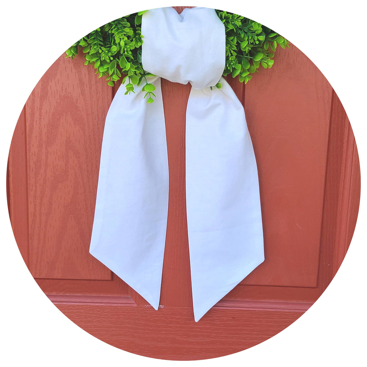White Linen Blend Sash | 54"