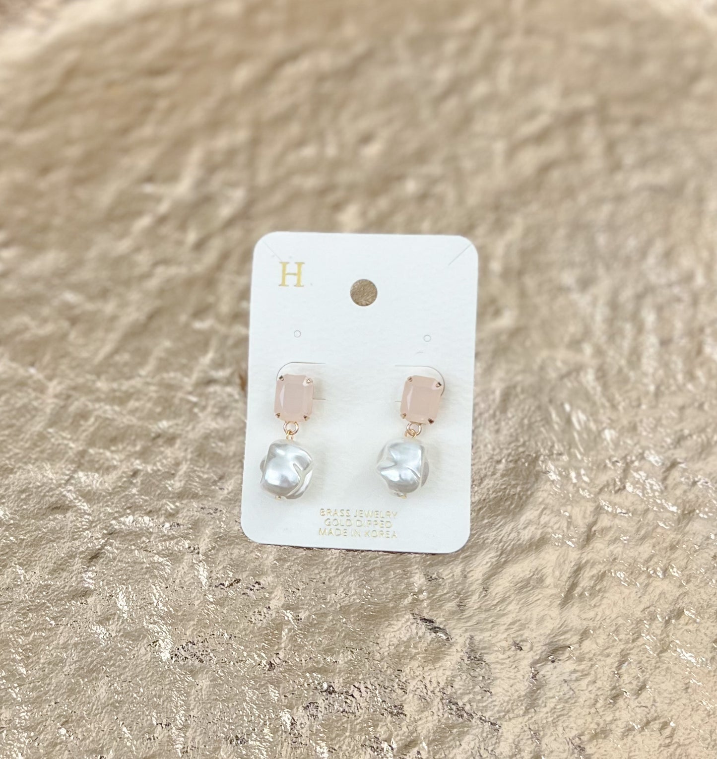 Bead & Pearl Dangle Earrings