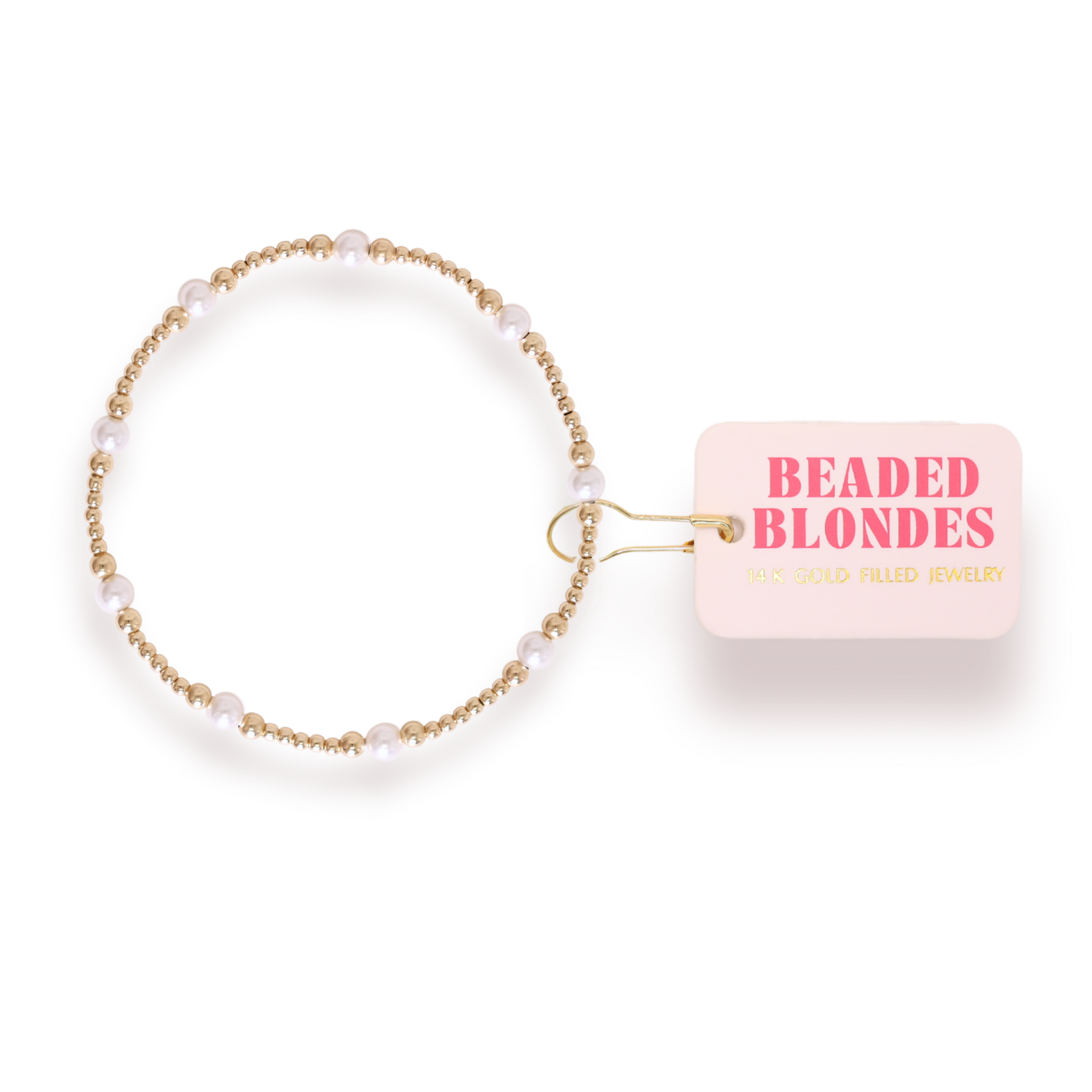 Dainty Sutton Pearl Bracelet in Gold | Standard 6.75"