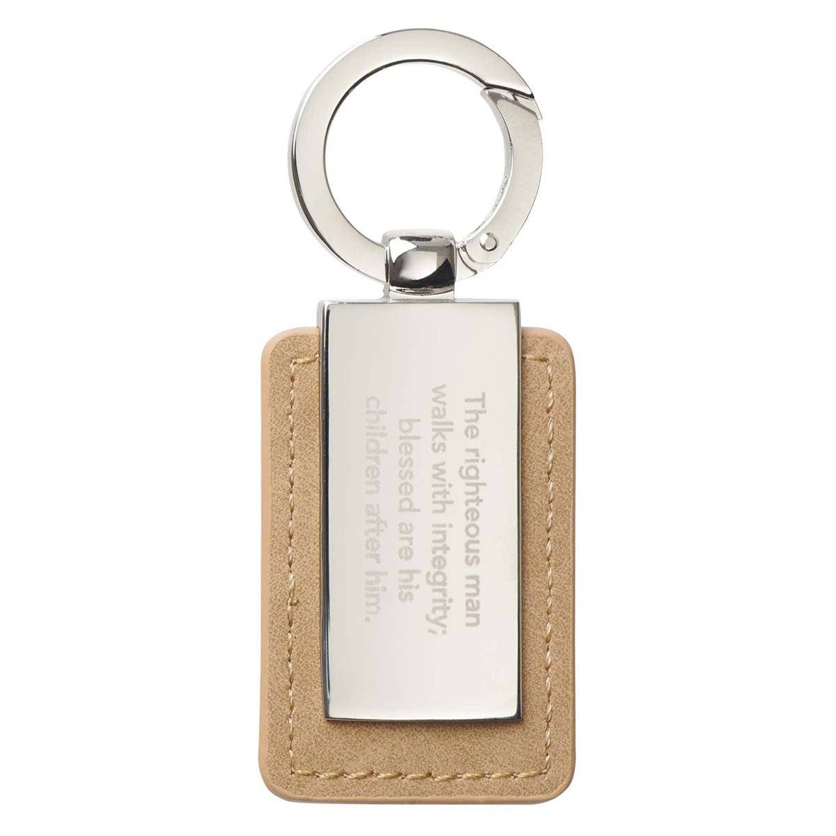 Righteous Man Key Ring in Tin - Proverbs 20:7