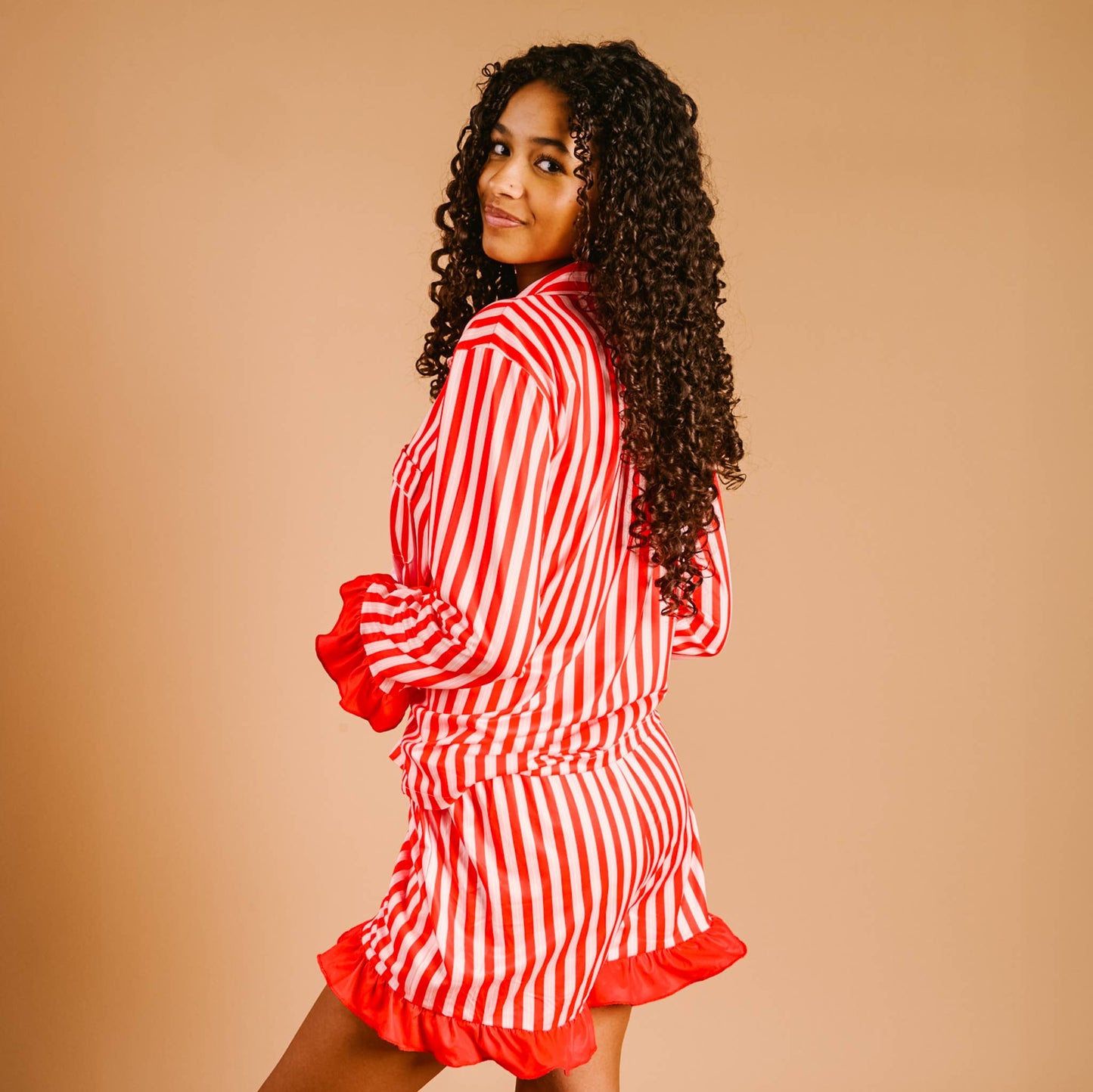 Sweet Dreams Pajama Shorts Set | Peppermint Stripes