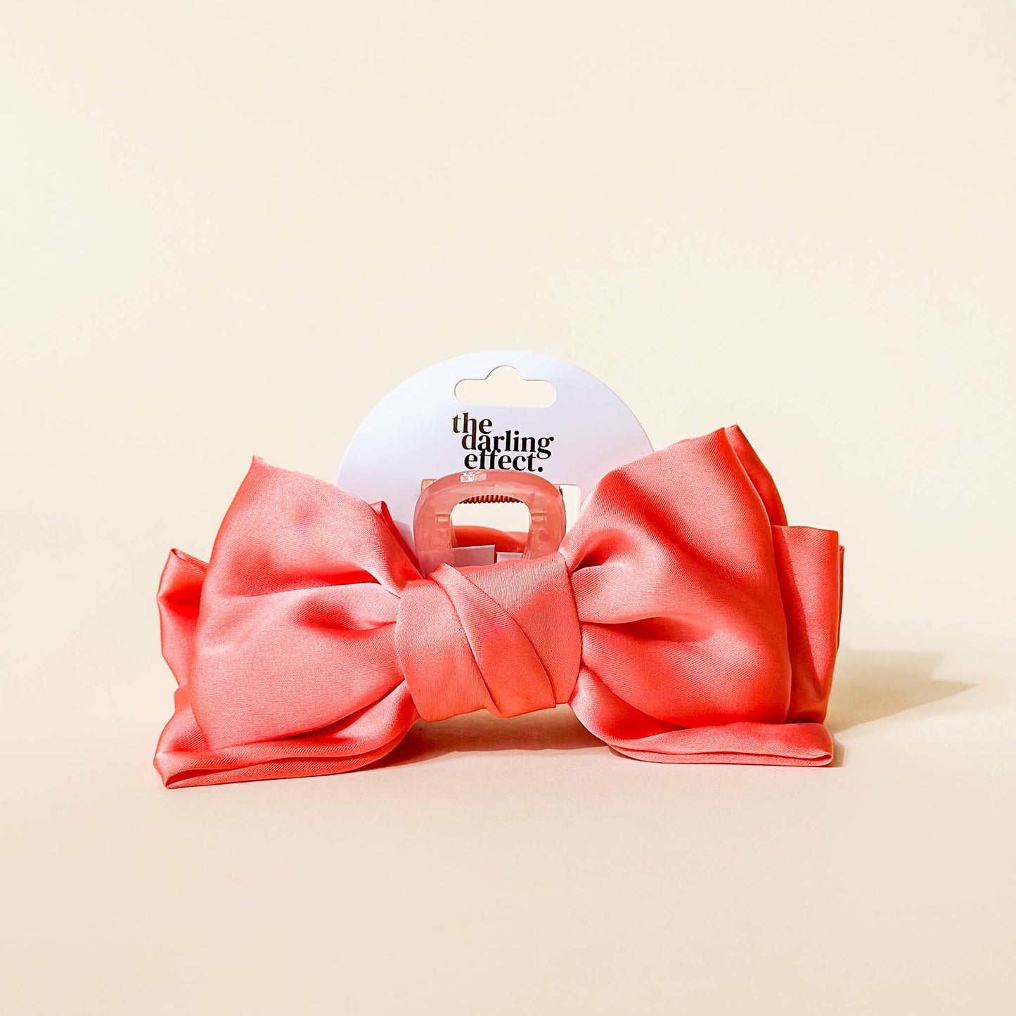 Satin Bow Claw Clip | Rose