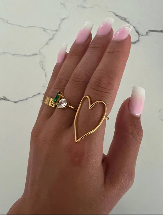 Gold Heart Ring | 7