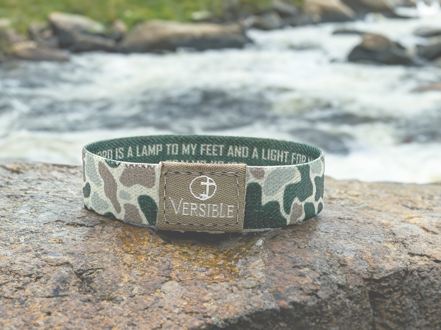 Versible River Rock Camo Band | Joshua 1:9 - XL