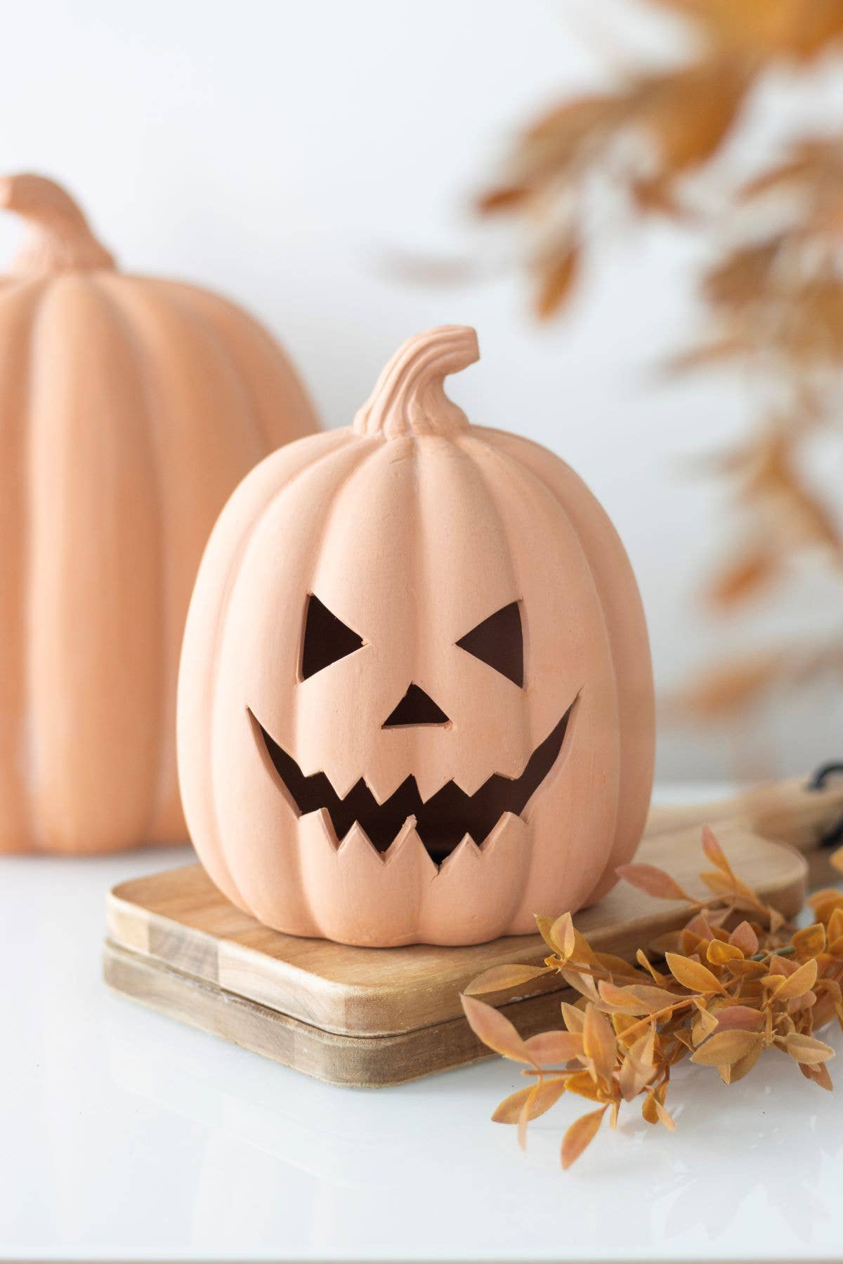 Terracotta Halloween Pumpkin | 7.5"