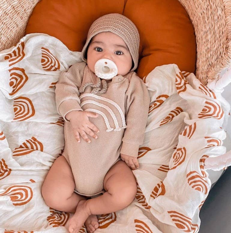 Pacifier Set | Toast/Buttercream Braids 0-6mo