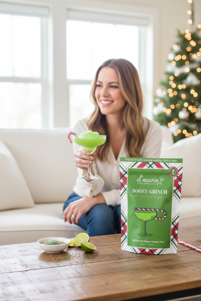 Boozy Grinch Cocktail | Ready-To-Freeze