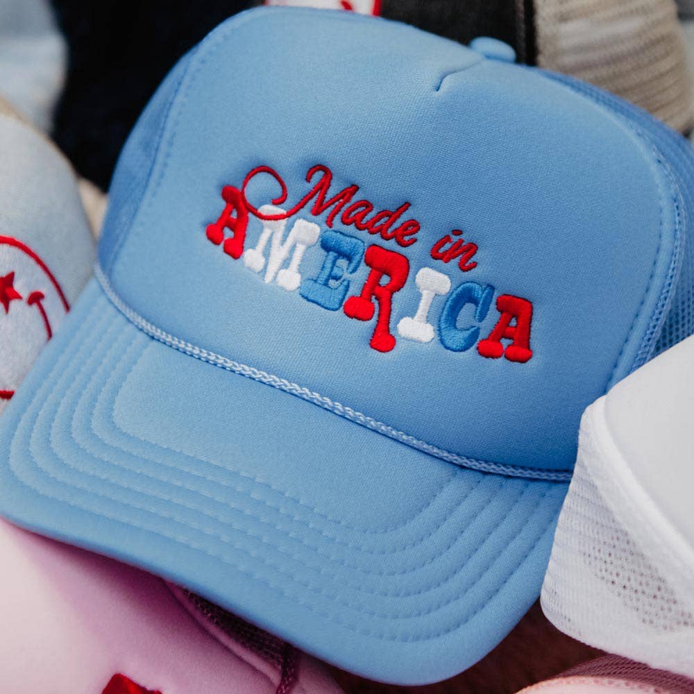 Made in America Foam Trucker Hat | Colbalt Blue